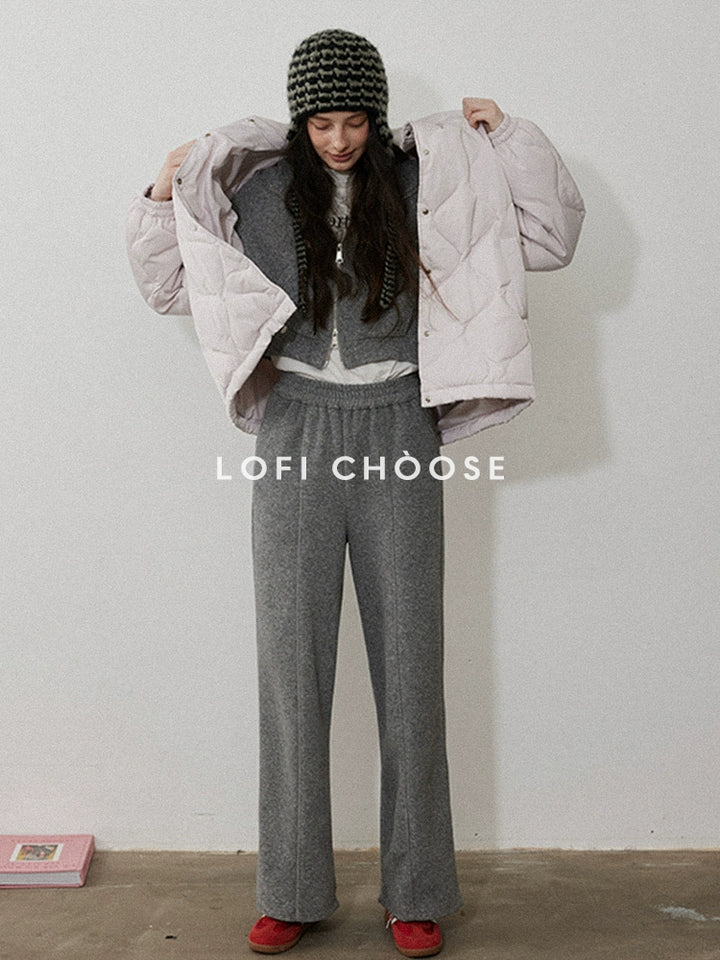 Quilted Chevron Down Jacket LCDJ0052