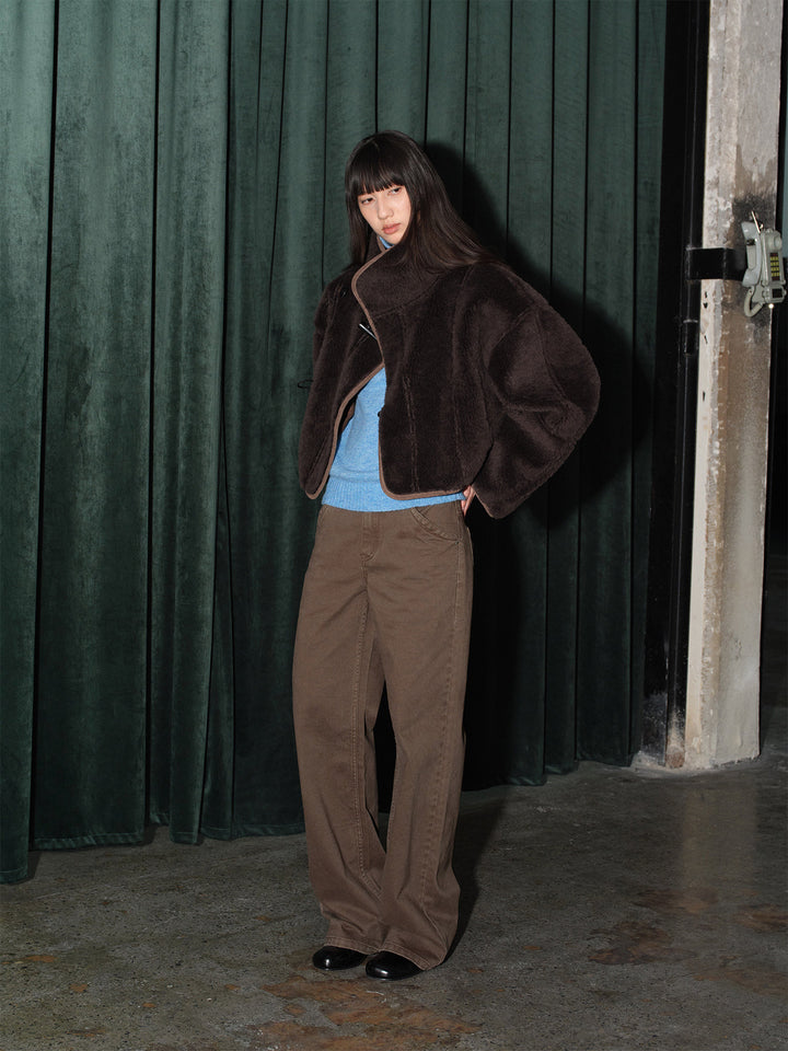 Vintage Cocoa Twill Straight-Leg Pants UUSP0310