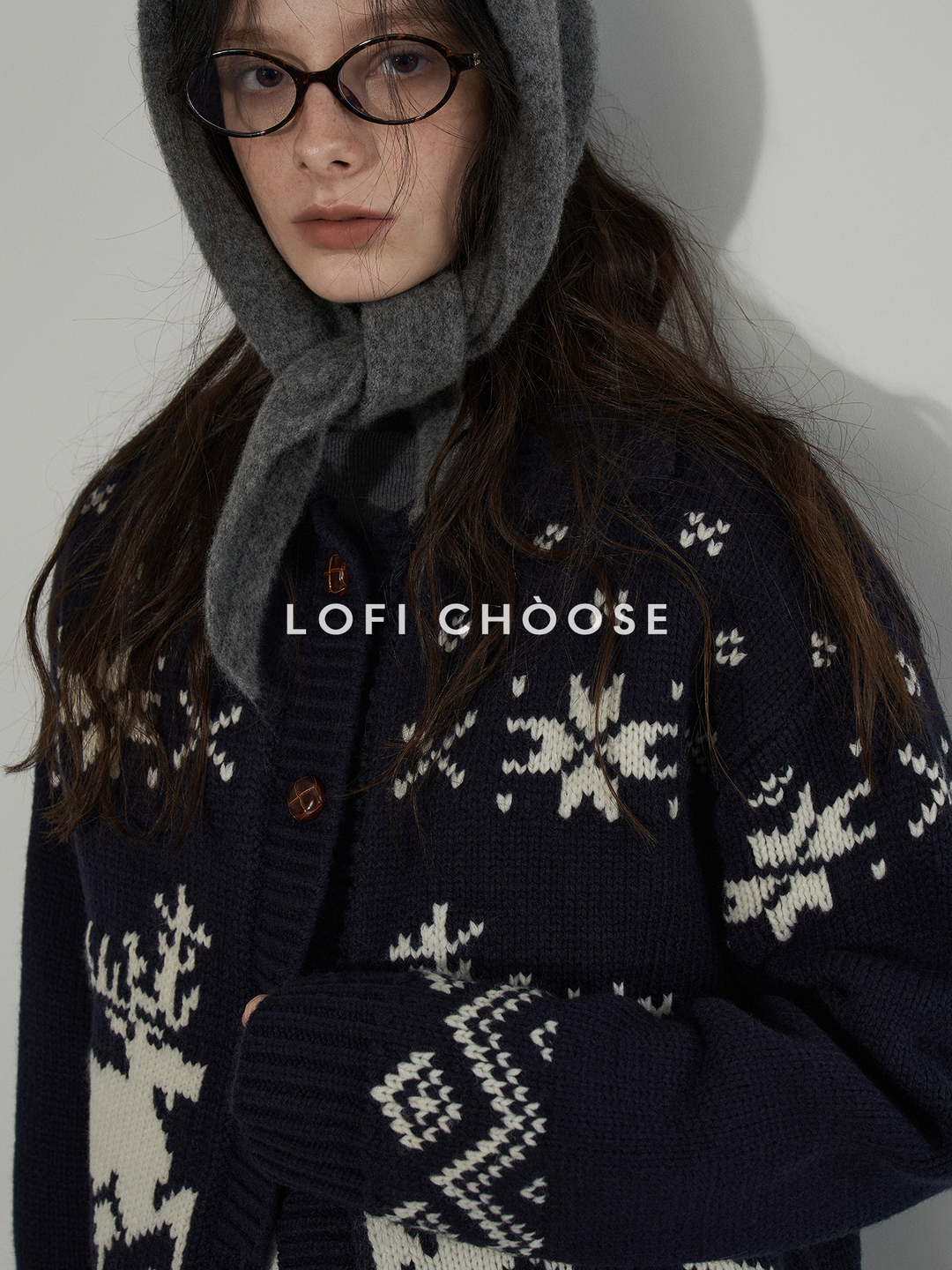 Nordic Reindeer Knit Cardigan LCKC0306