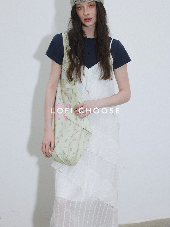 Lofi Petal Drape Maxi Dress LCMD0216