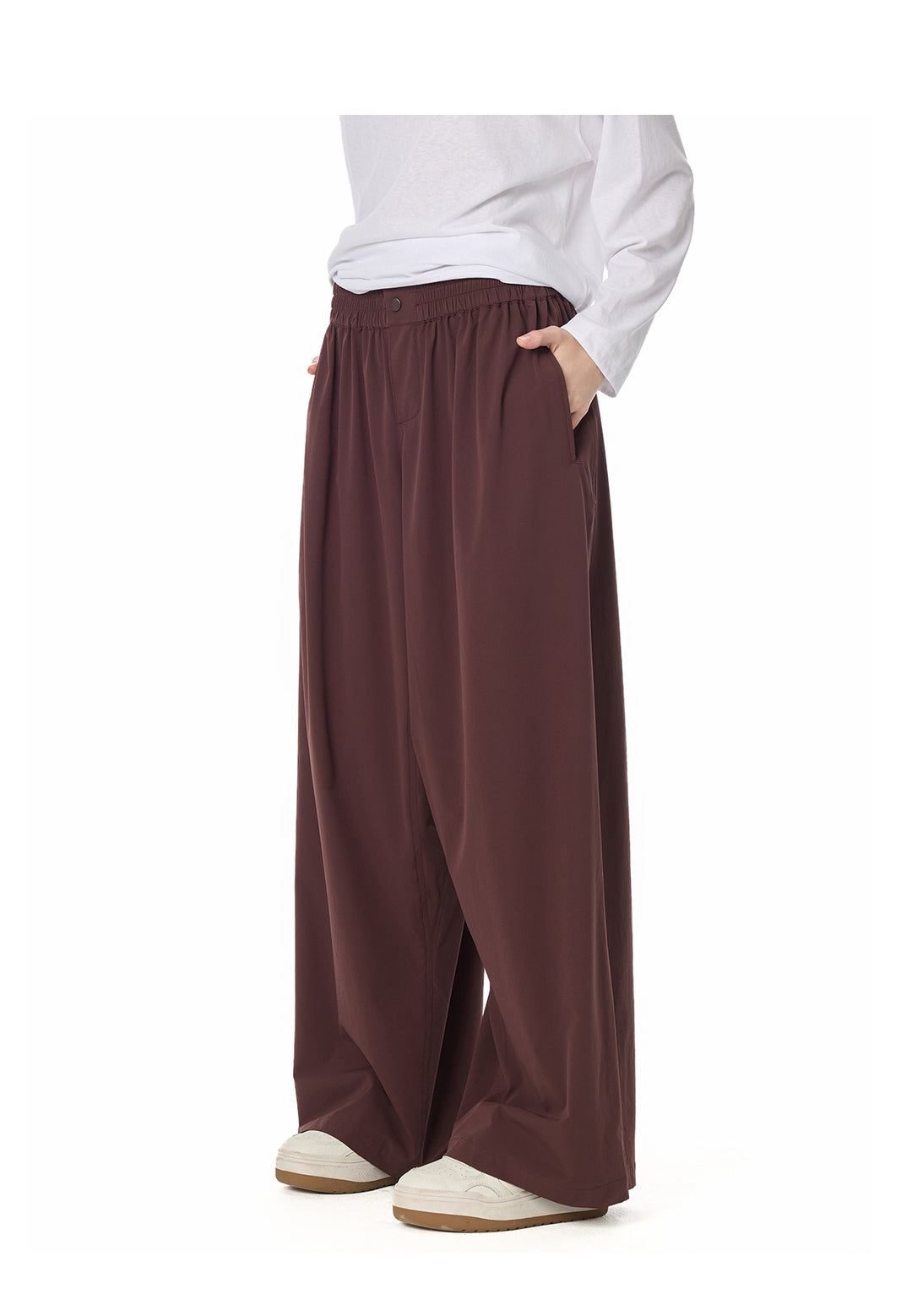 Street Relaxed Wide-Leg Banding Pants TSBP0276