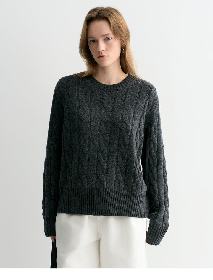 Luna Cable Wool Knit Sweater SSKS0315