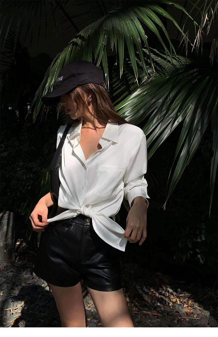 Satin Flow Overshirt NHOS0190