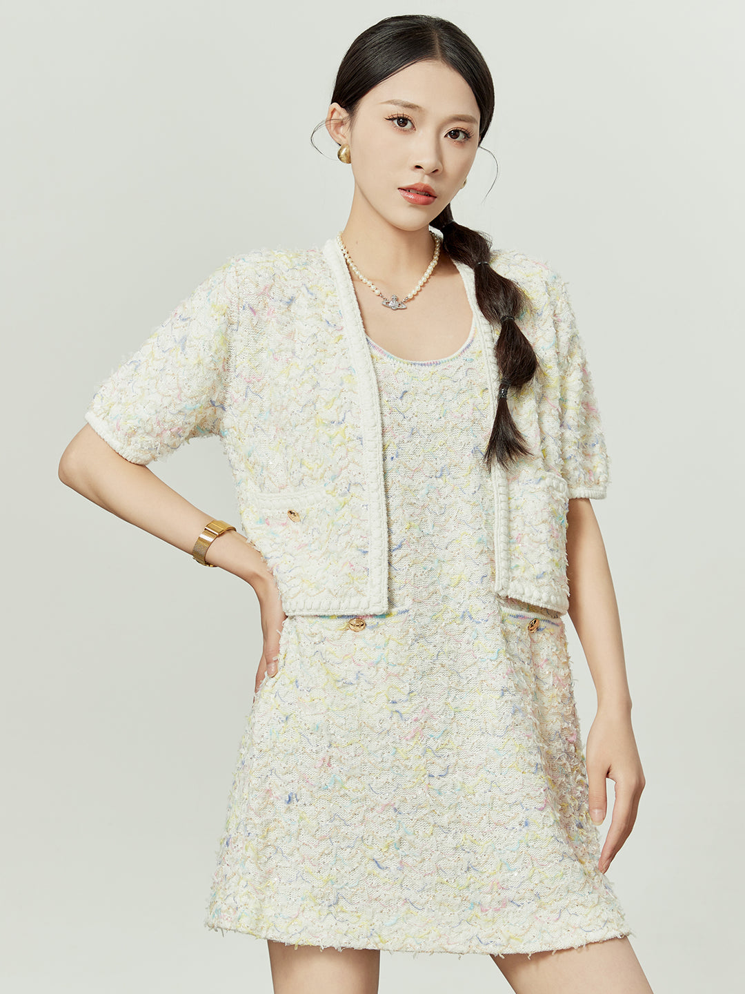 Sugar boucle Tweed Set LLTS0175