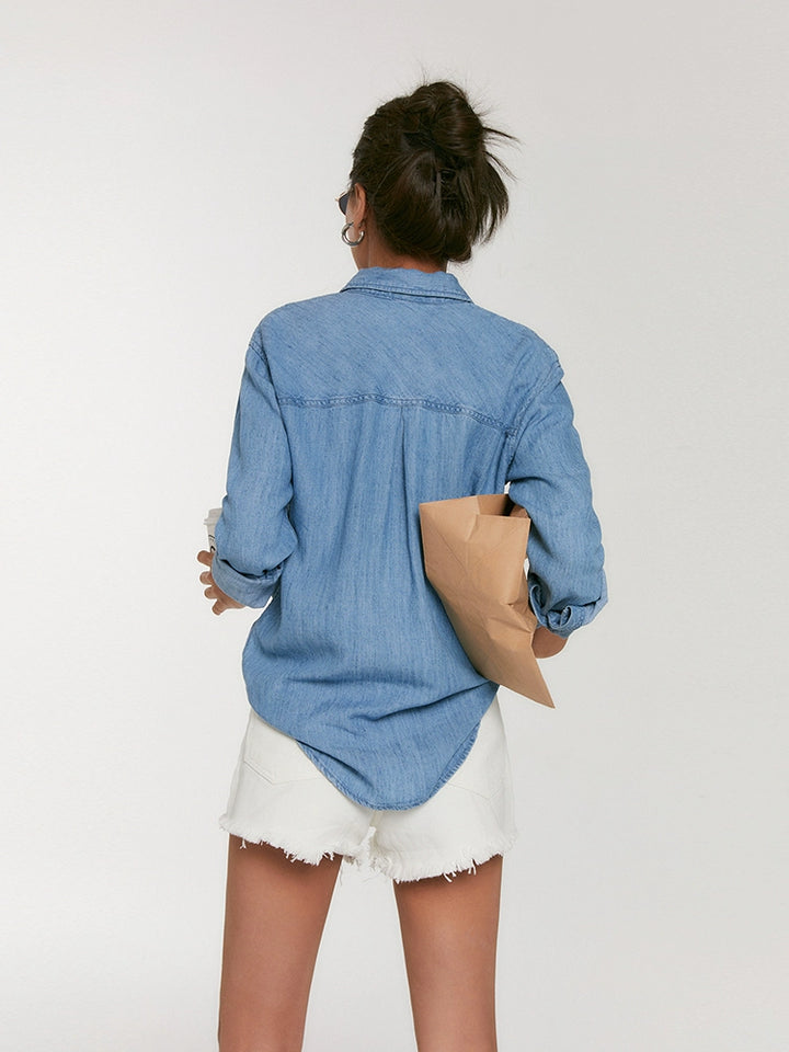Cloudwash Linen-Silk Denim Shirt DGSD0196
