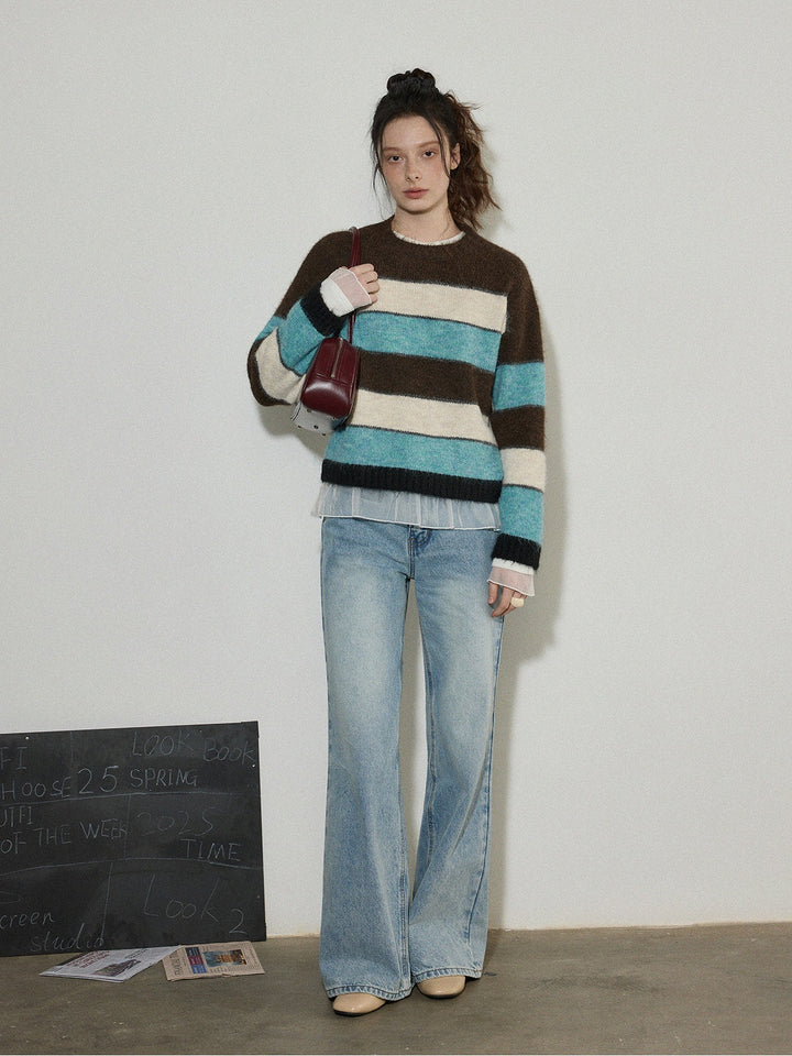 Harbor Stripe Wool-Blend Knit Sweater LCKS0311