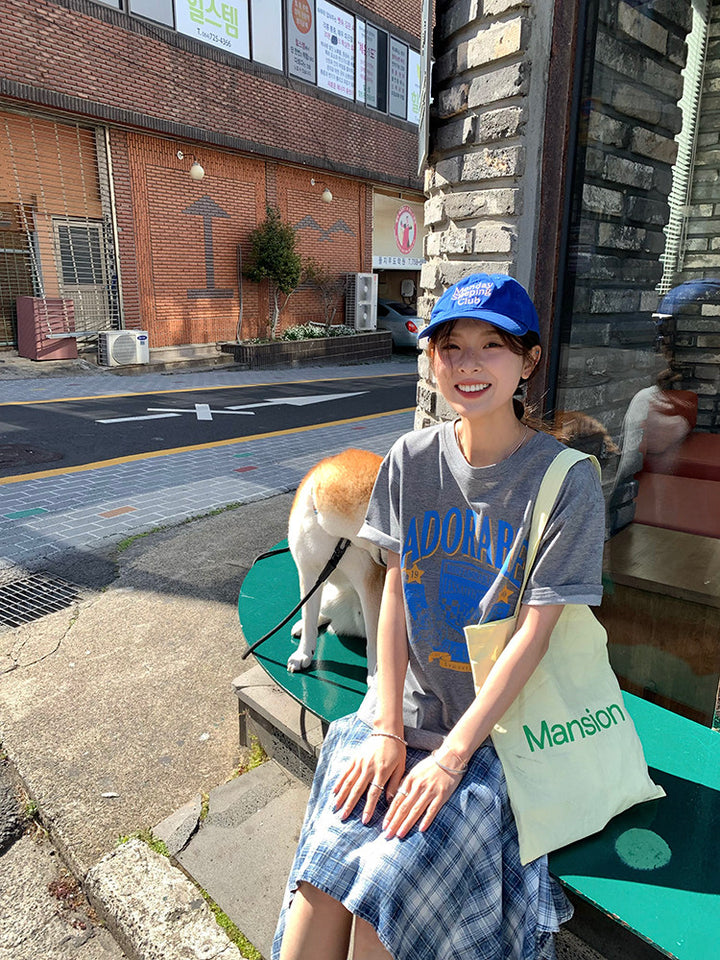 Vintage Asymmetry Check Skirt WSCS0336