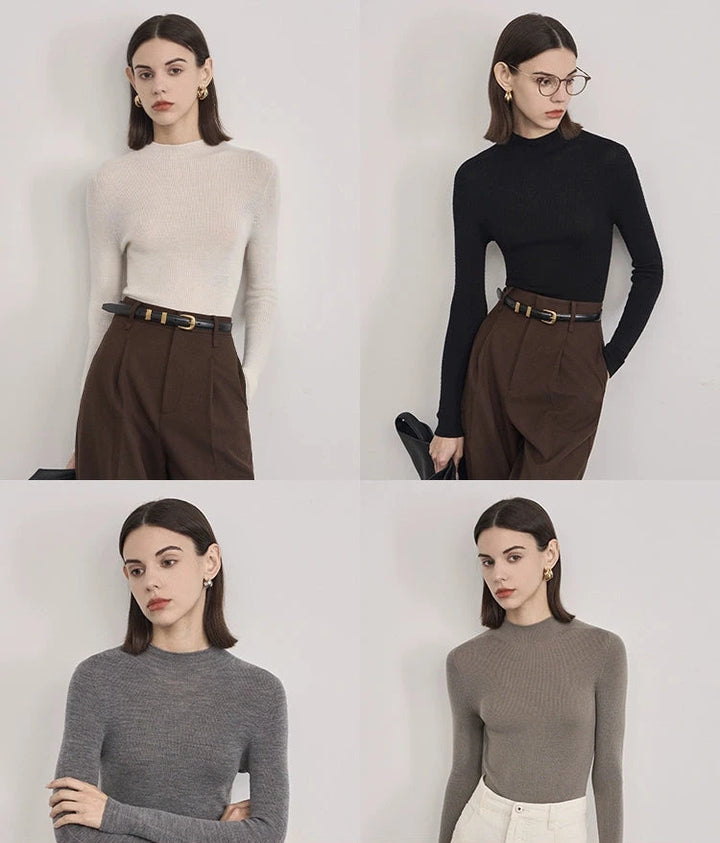 Elegant Wool Turtleneck Sweater SSTS0061