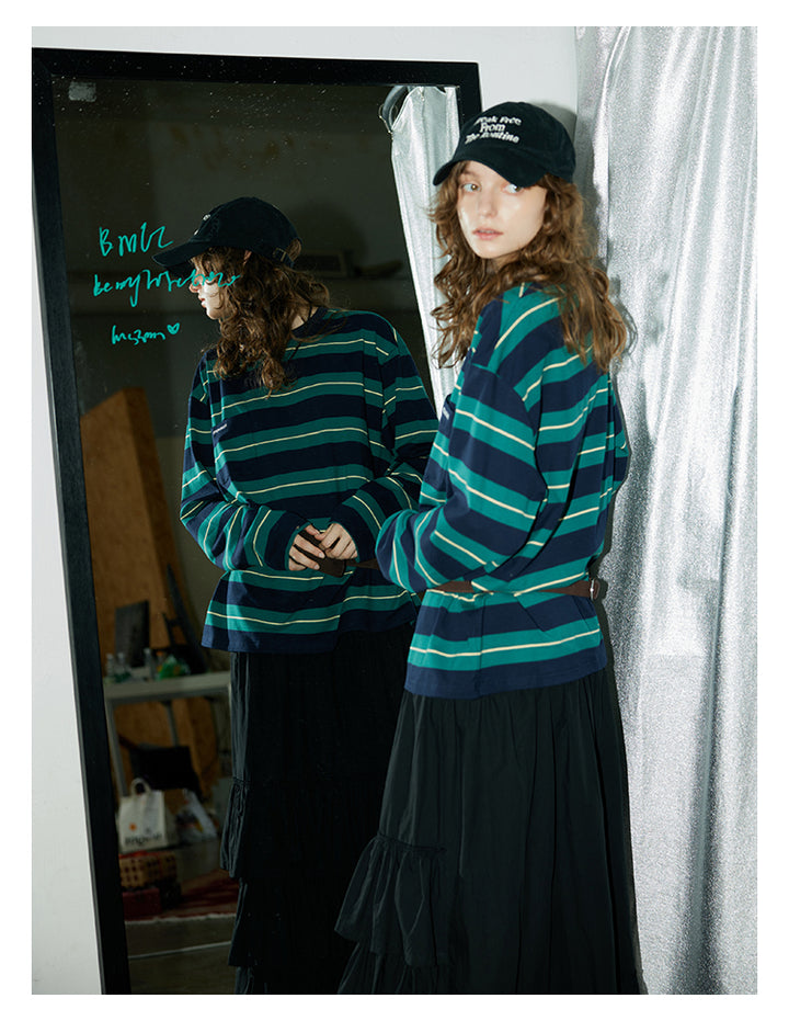 Retro Stripe Cotton Tee BMCT0266