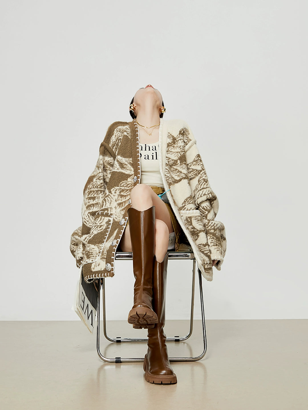 Vintage Woodland Oversized Cardigan LLOC0036