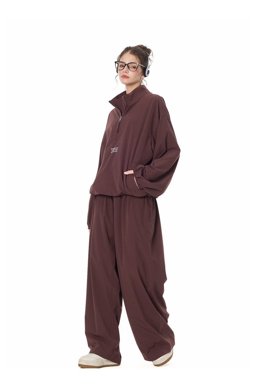 Street Relaxed Wide-Leg Banding Pants TSBP0276