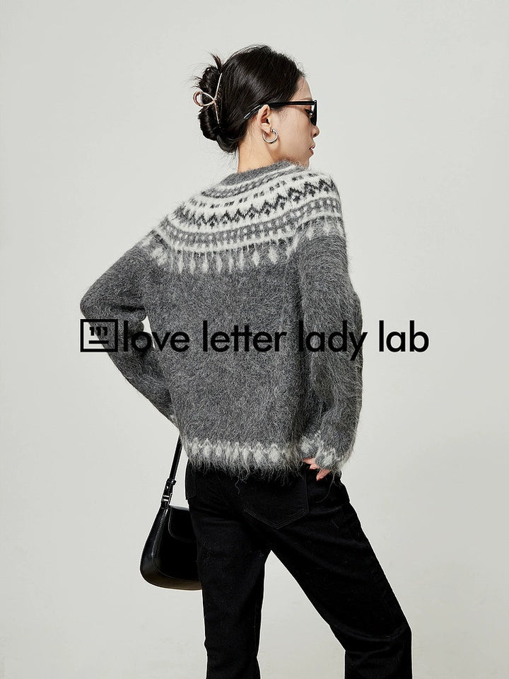Nordic Inspired Mohair Sweater LLMS0096
