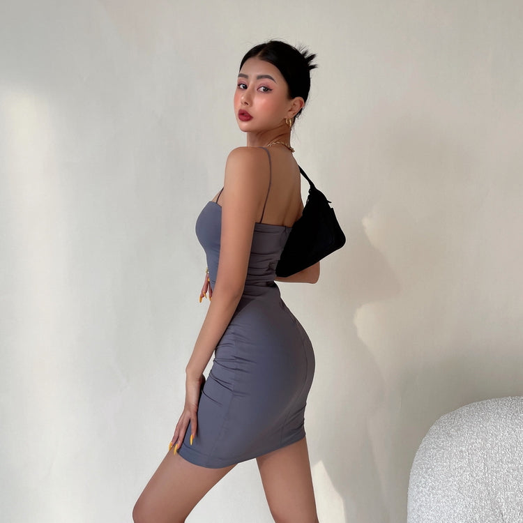 SleekGlow Spaghetti Strap Mini Dress LHMD0243