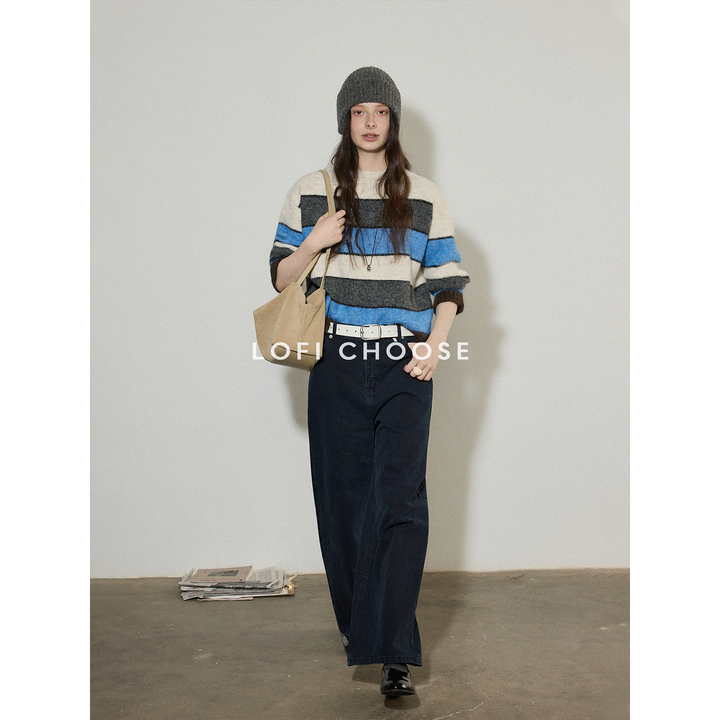 Harbor Stripe Wool-Blend Knit Sweater LCKS0311