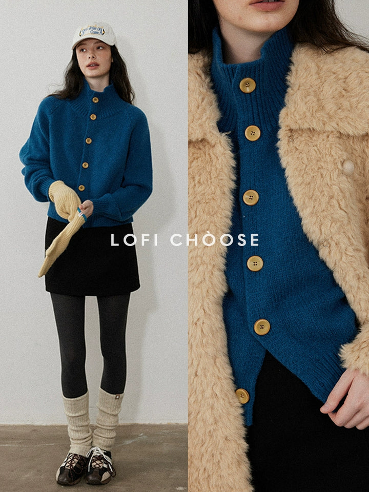 High-Neck Knit Cardigan LCHC0056 [PRE ORDER]