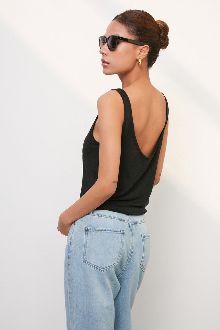 Everyday Scoop Linen Tank DGLT0201