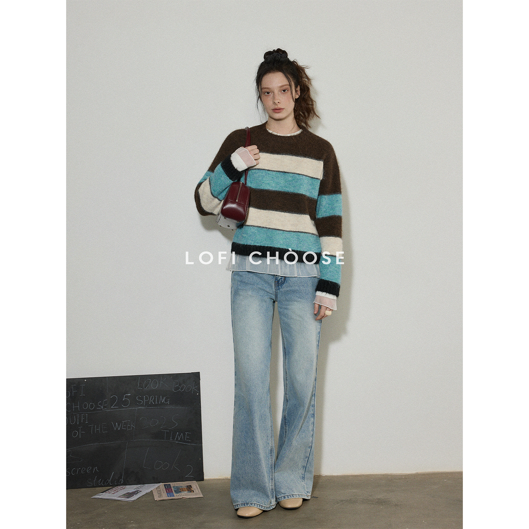Harbor Stripe Wool-Blend Knit Sweater LCKS0311