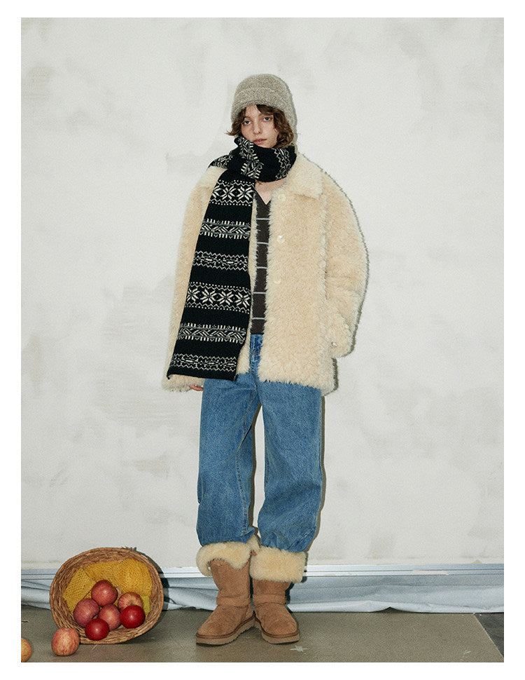 Soft Sherpa Faux Fur Button Jacket BMFJ0303