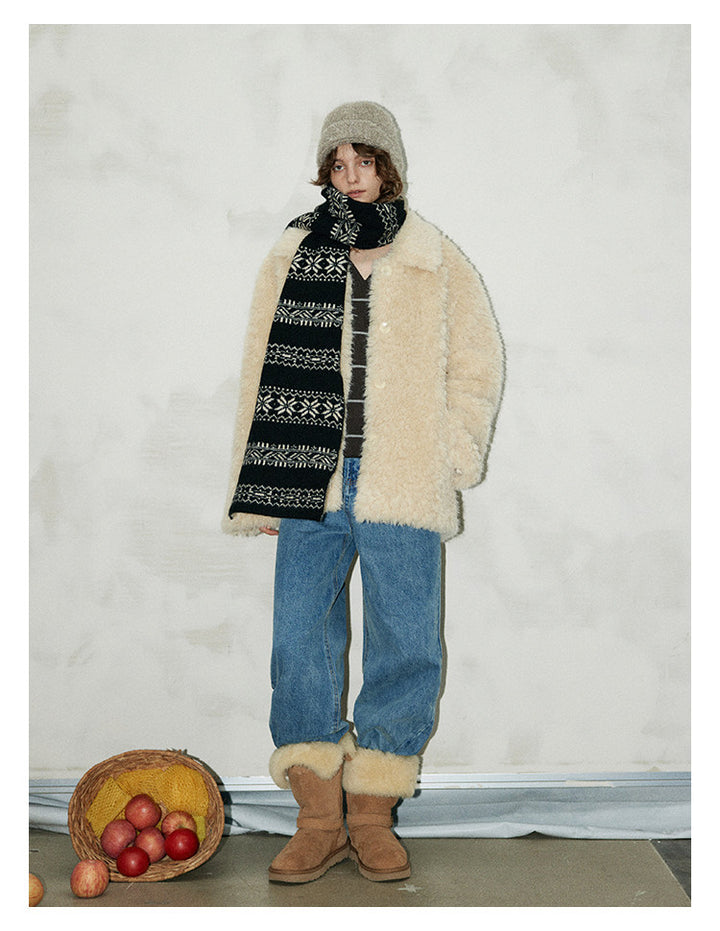 Soft Sherpa Faux Fur Button Jacket BMFJ0303