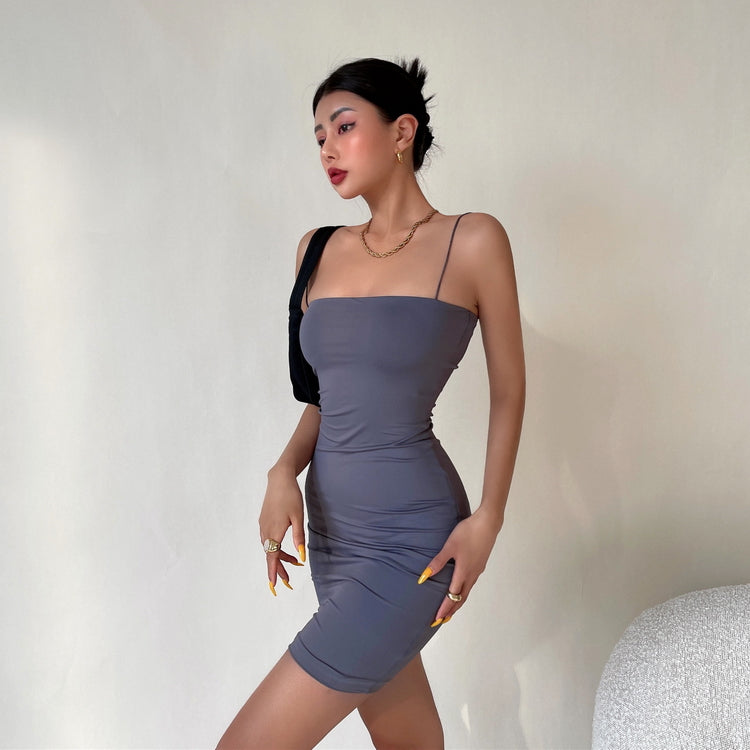 SleekGlow Spaghetti Strap Mini Dress LHMD0243