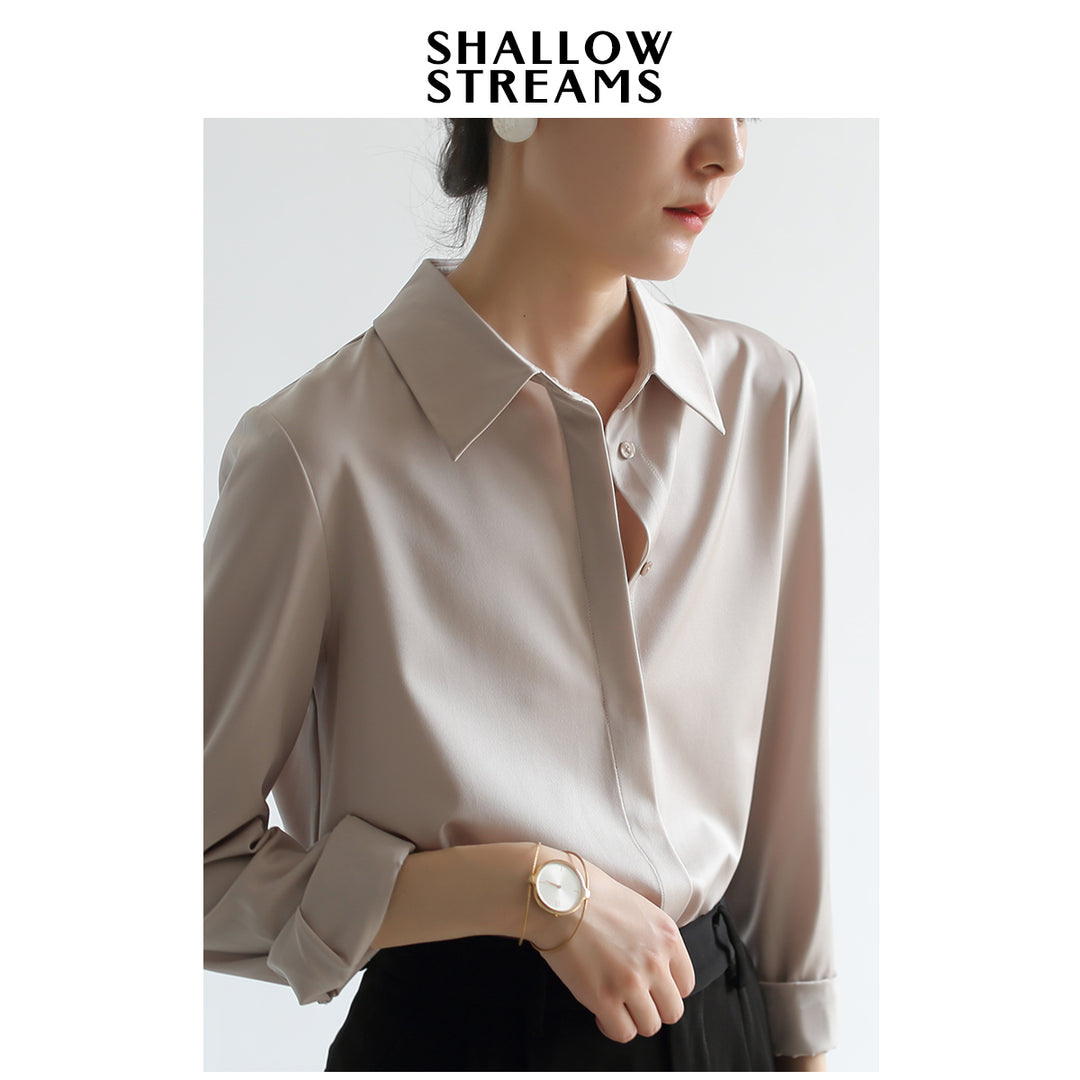 Luxe Drape Satin Blouse SSSB0184