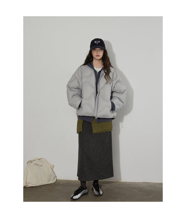 Wave Quilted Cotton Down Jacket LCDJ0305