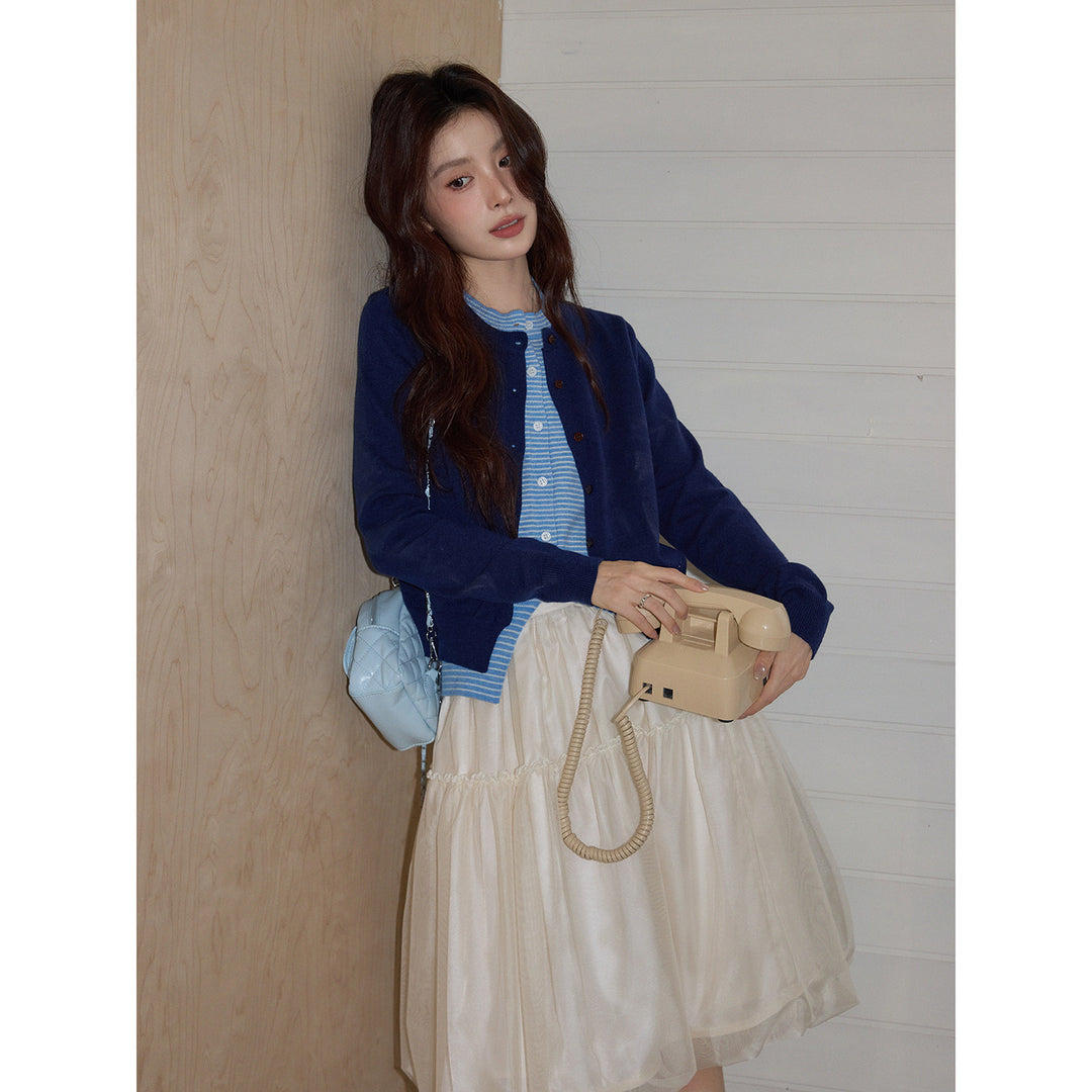 Azure Layer Knit Cardigan KKLC0237