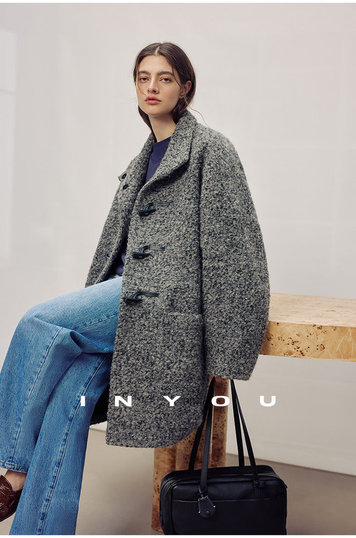 Stone Heather Wool Toggle Coat IYTC0321