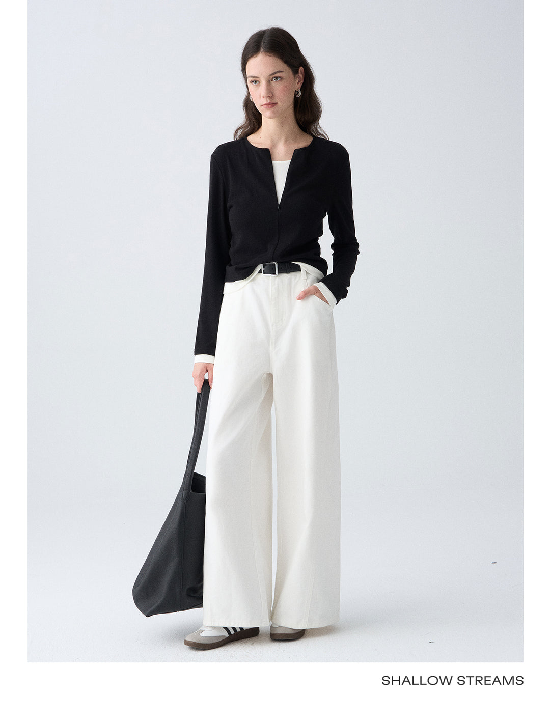 Contrast Layer Knit Cardigan SSKC0287