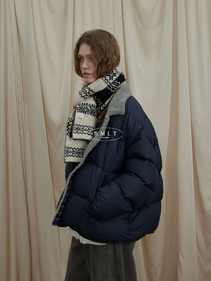 BMLT [Berlin Kiss] Korean stand-up collar new national standard 90 white duck down navy blue down jacket winter warm jacket