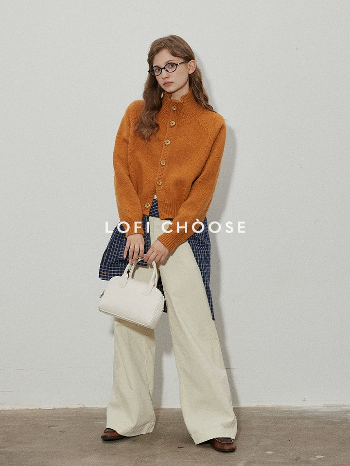 High-Neck Knit Cardigan LCHC0056 [PRE ORDER]