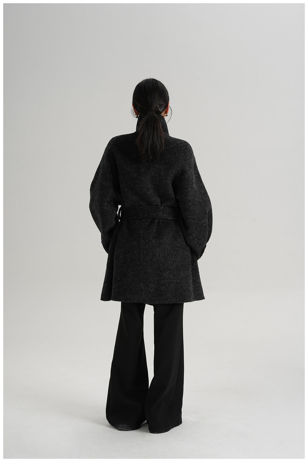 Softline Asymmetrical Wool Wrap Coat SRWC0319