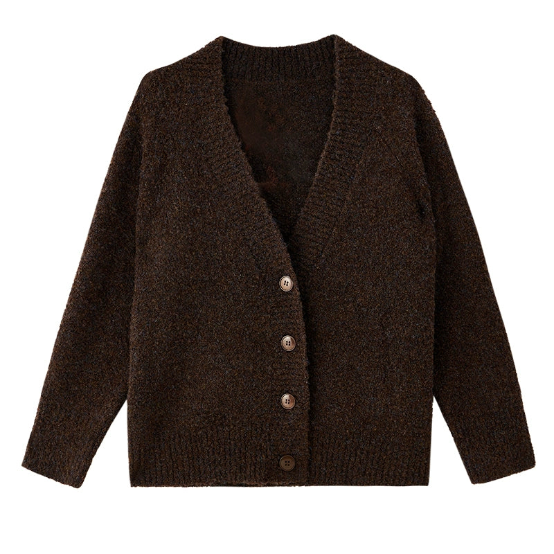 Wool Hoop V-Neck Knit Cardigan SSWC0063