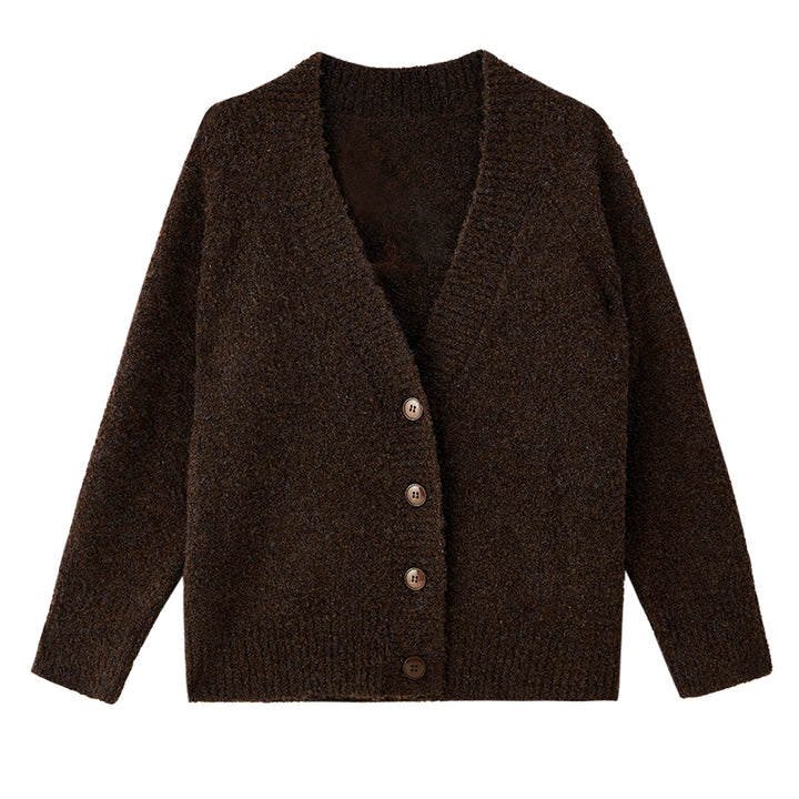Wool Hoop V-Neck Knit Cardigan SSWC0063