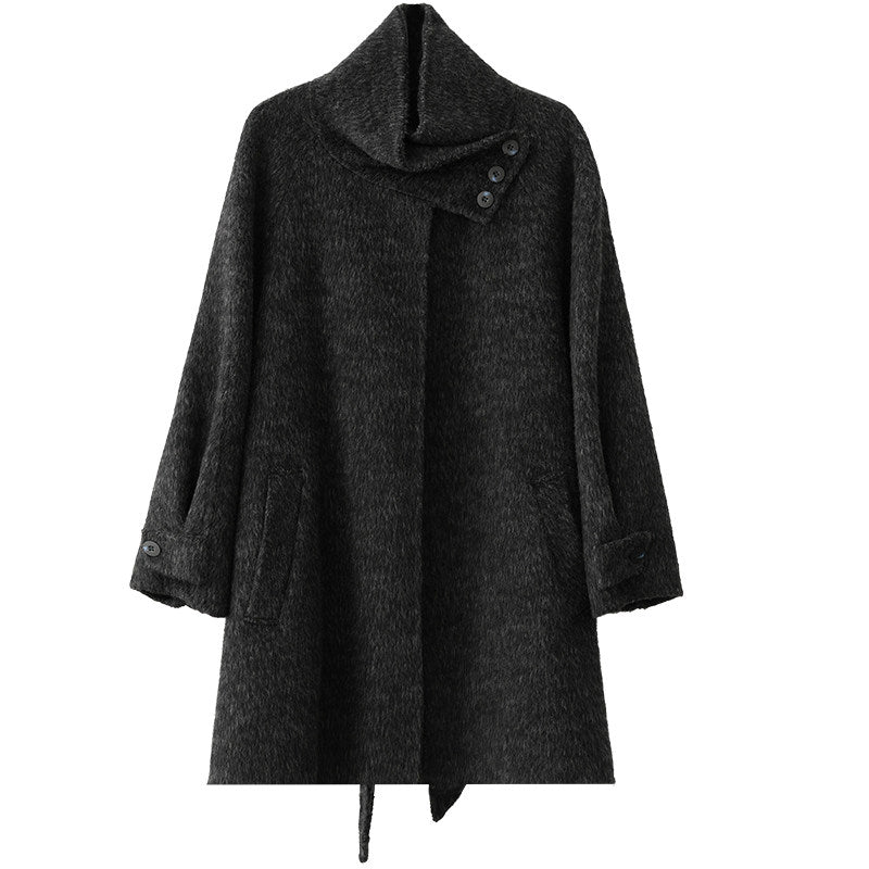 Softline Asymmetrical Wool Wrap Coat SRWC0319
