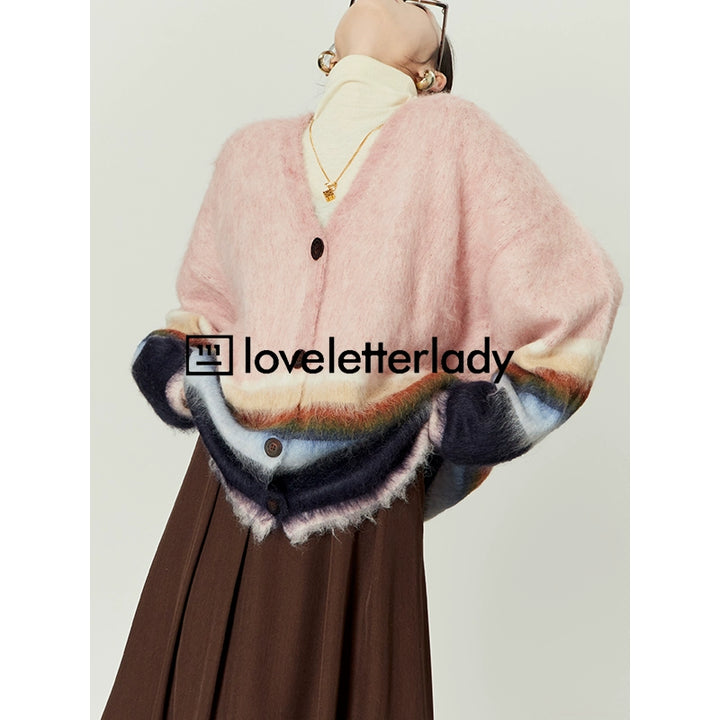 Pastel Rainbow Mohair Sweater LLRS0099