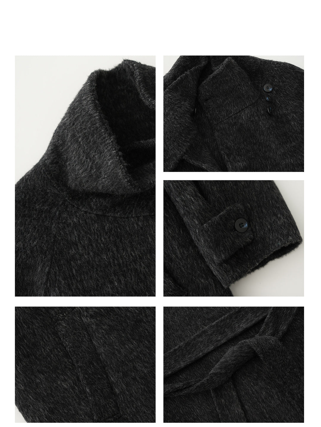 Softline Asymmetrical Wool Wrap Coat SRWC0319