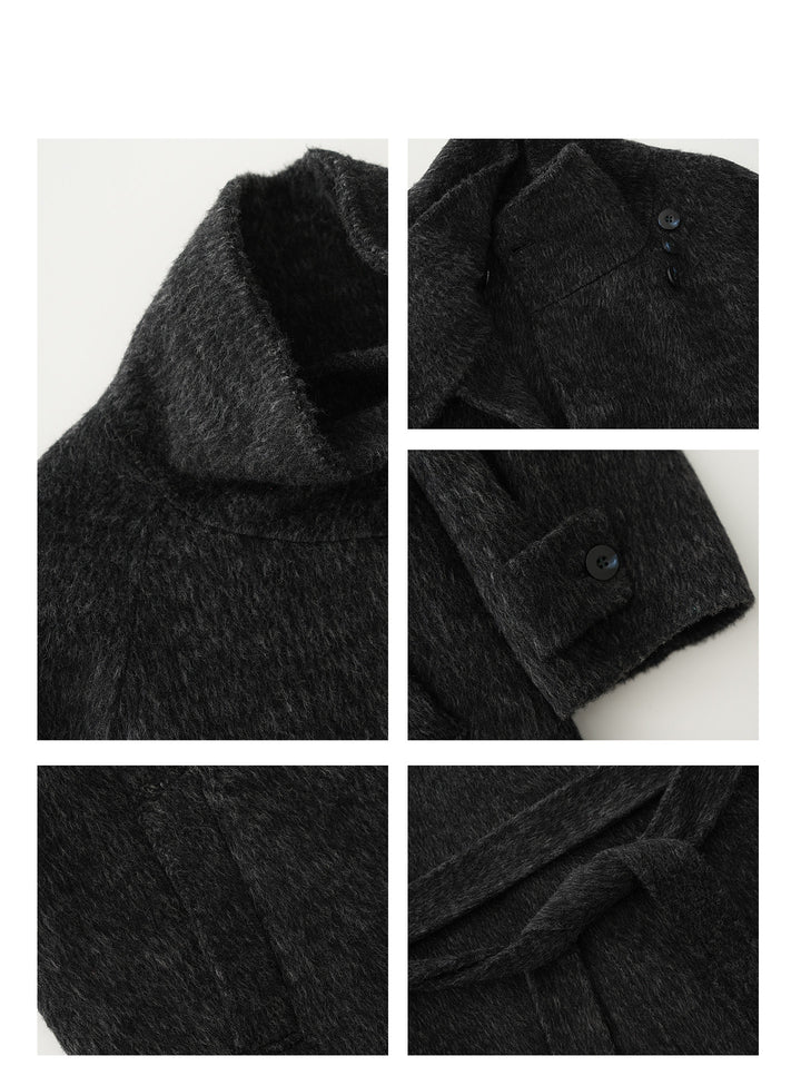 Softline Asymmetrical Wool Wrap Coat SRWC0319