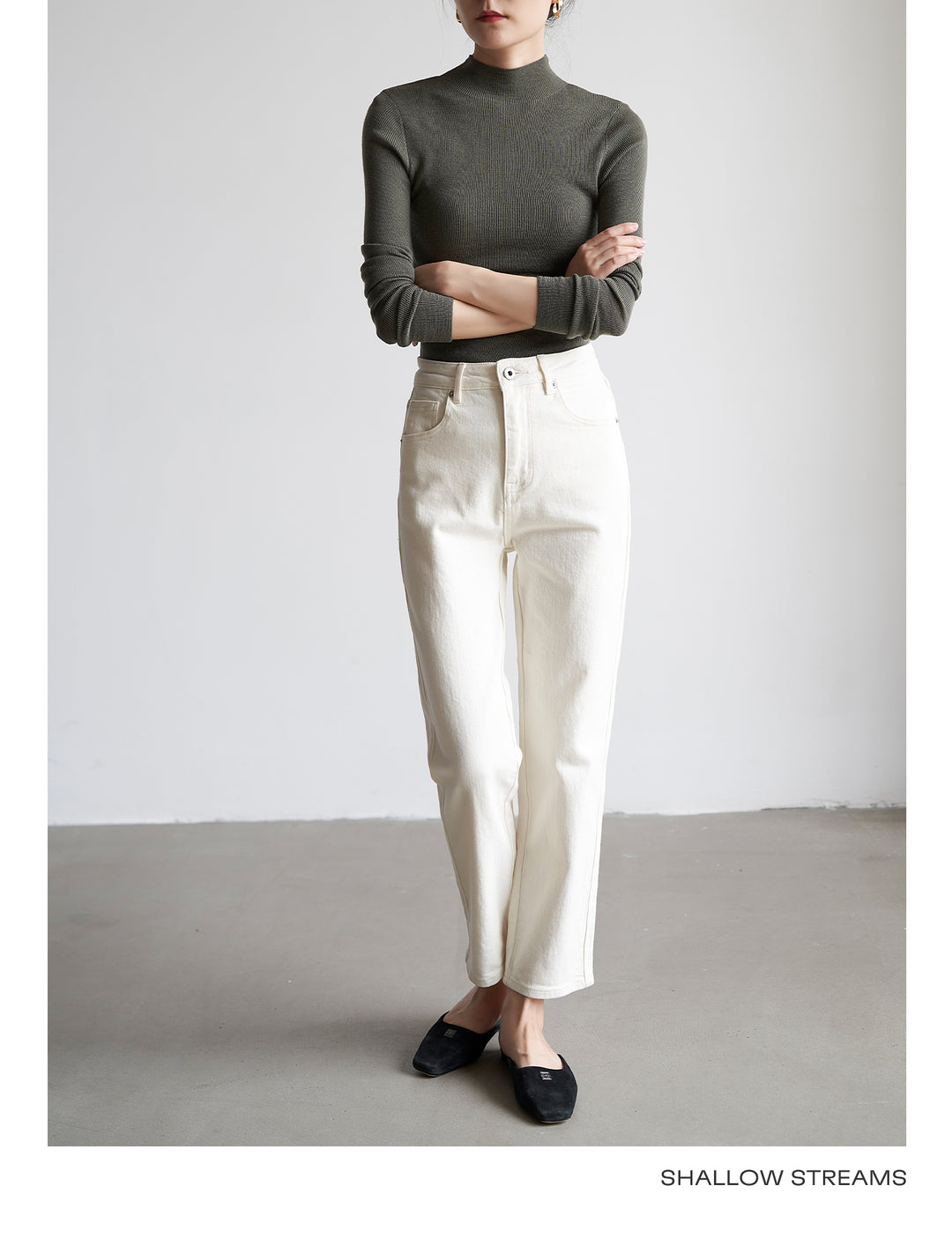Soft Frame High-Rise Straight Jeans SSSJ0183