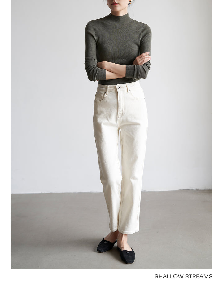Soft Frame High-Rise Straight Jeans SSSJ0183