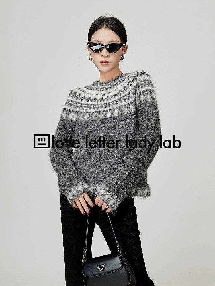 Nordic Inspired Mohair Sweater LLMS0096