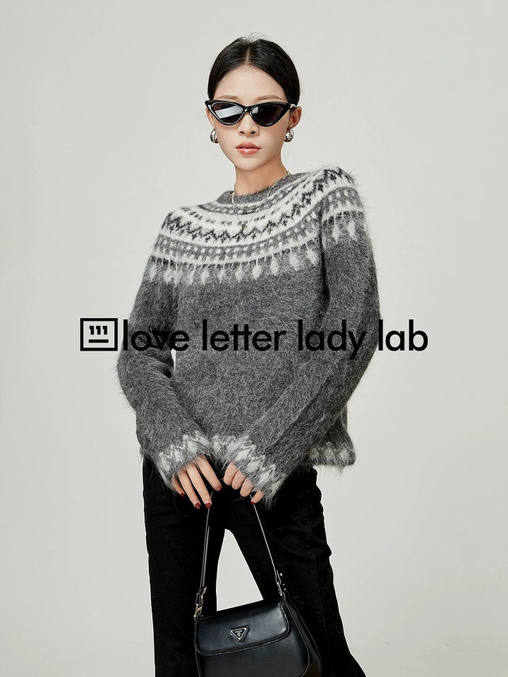 Nordic Inspired Mohair Sweater LLMS0096