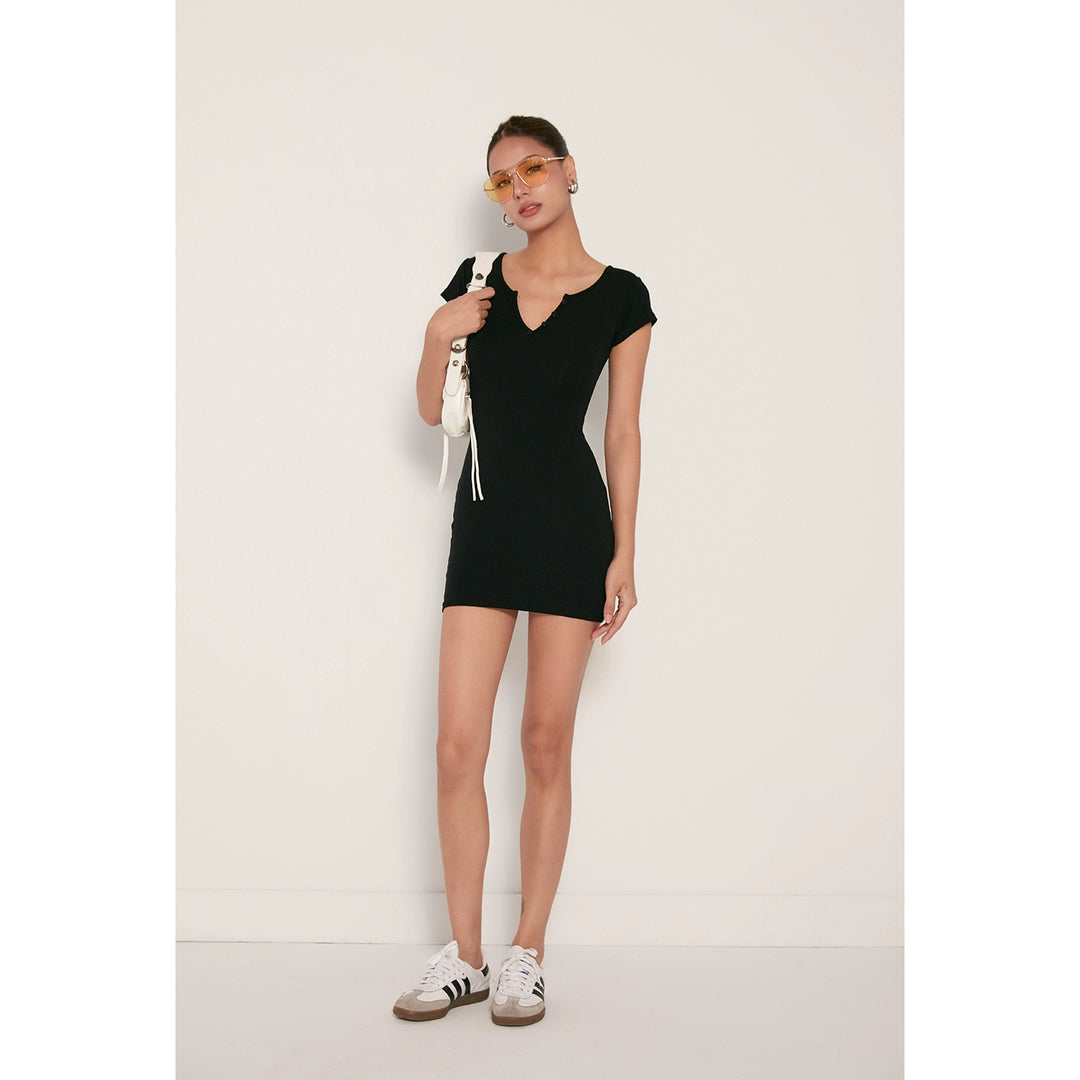 CurveSnap Henley Mini Dress DGMD0235