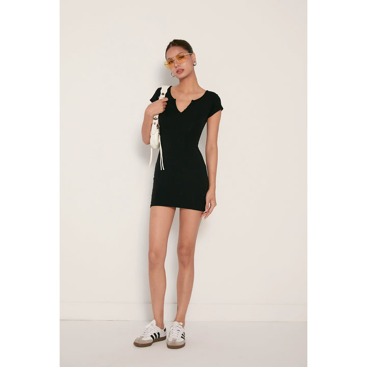CurveSnap Henley Mini Dress DGMD0235