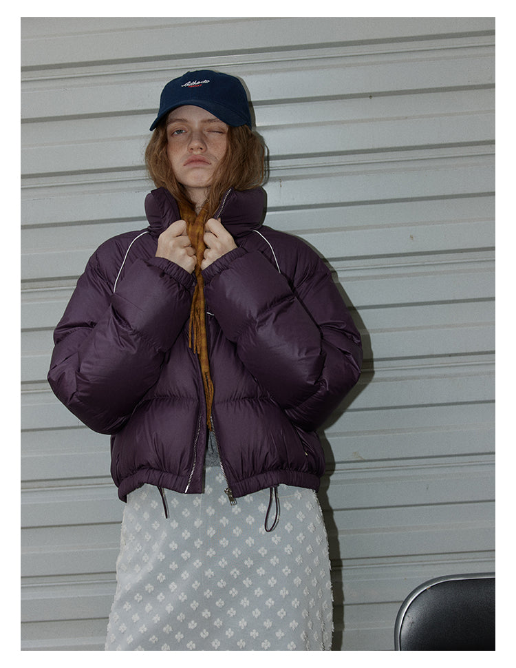 Plum Cloud Cropped Puffer Jacket BMPJ0296