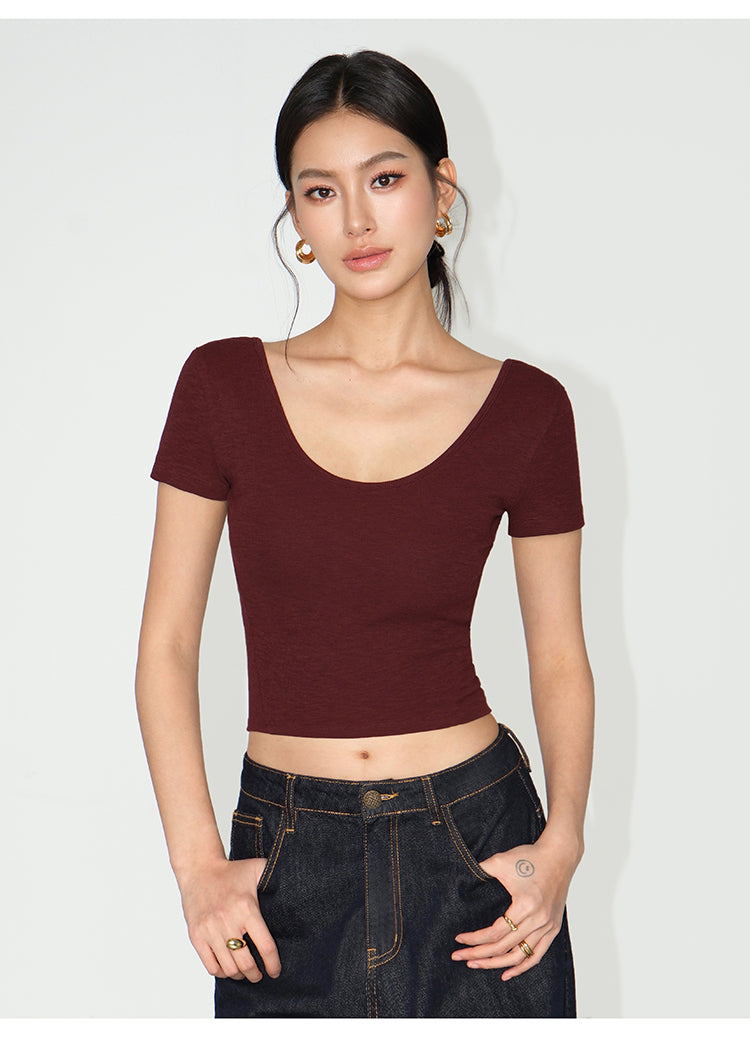 Essential Reversible Square Neck Tee NHSN0187