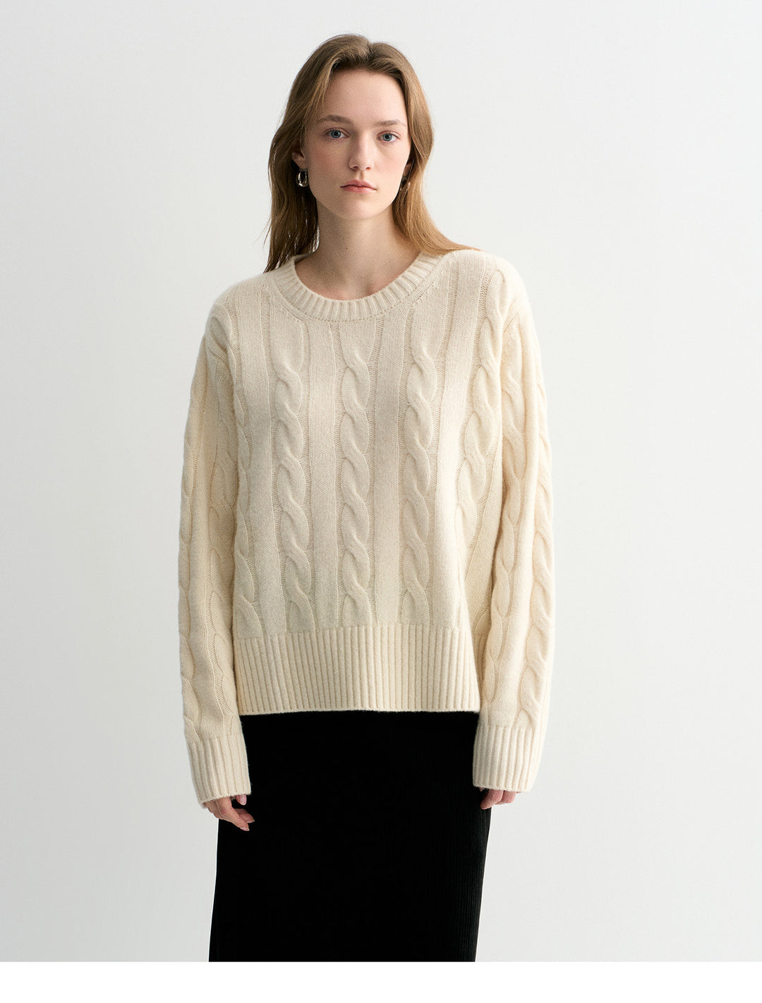 Luna Cable Wool Knit Sweater SSKS0315