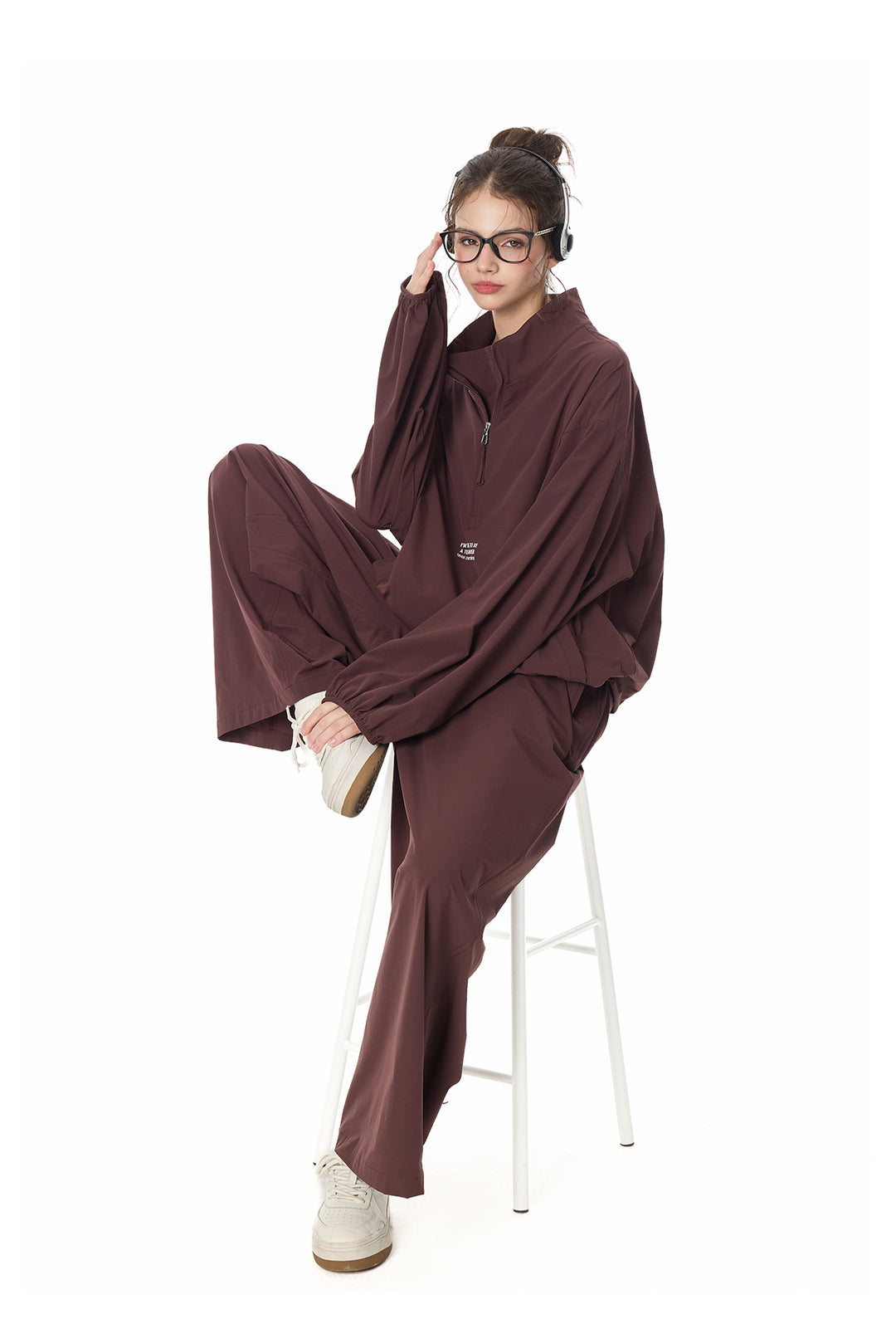 Street Relaxed Wide-Leg Banding Pants TSBP0276