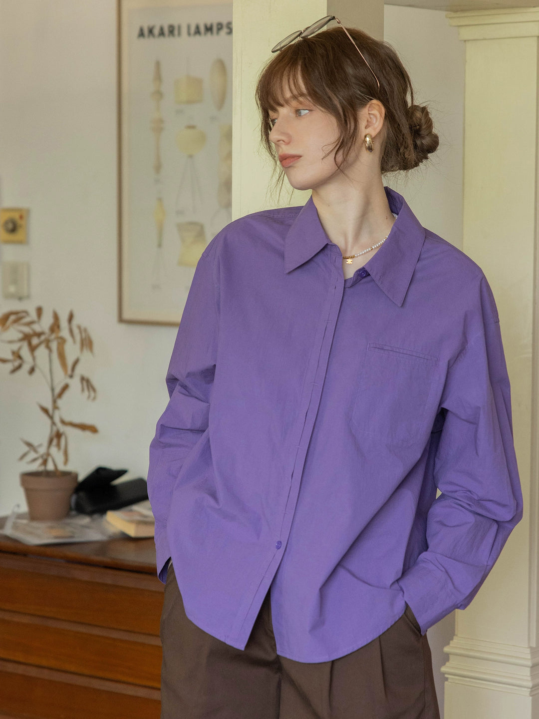 Pure Color Cotton Shirt DACS0120