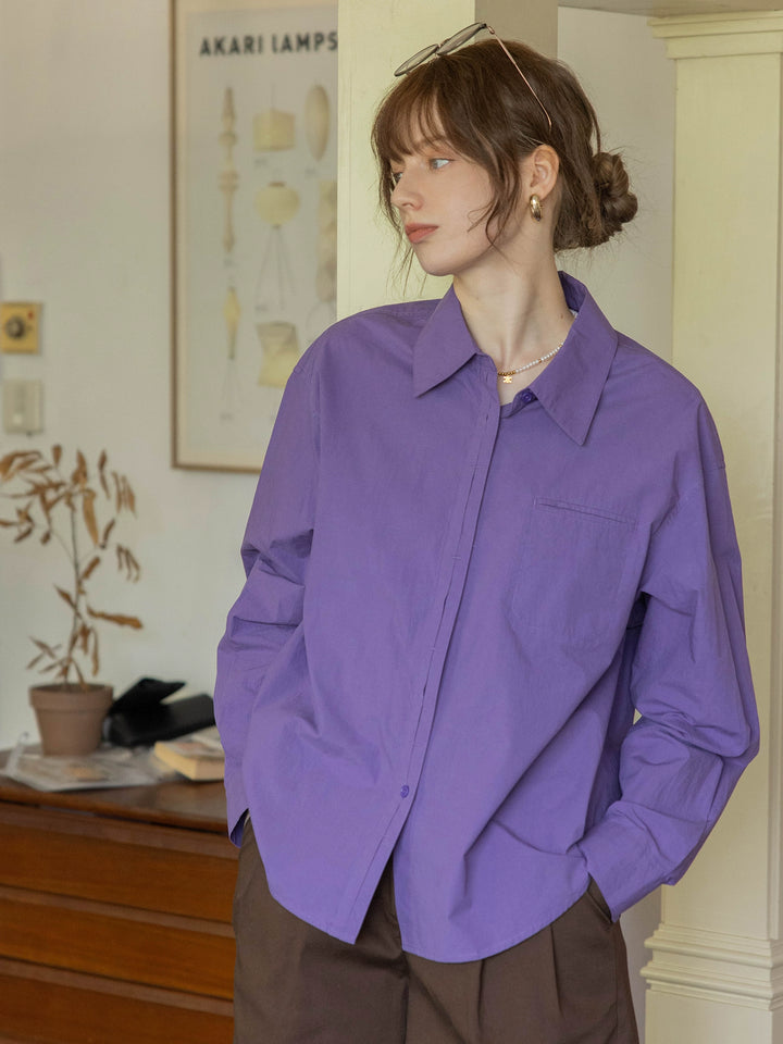 Pure Color Cotton Shirt DACS0120